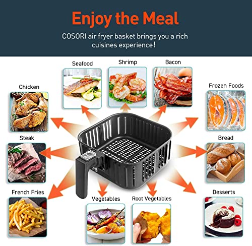 COSORI 5.5L Replacement Basket - Non-Stick and Dishwasher Safe