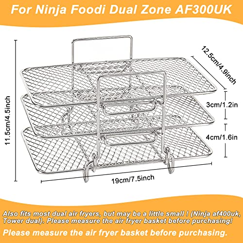 Stainless Steel Air Fryer Racks: Ninja Dual Compatible