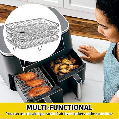 Ninja-compatible Air Fryer Rack: Stainless Steel, Multi-Layer