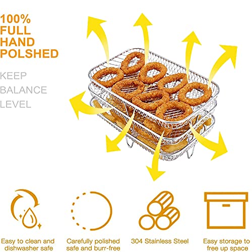 Ninja-compatible Air Fryer Rack: Stainless Steel, Multi-Layer