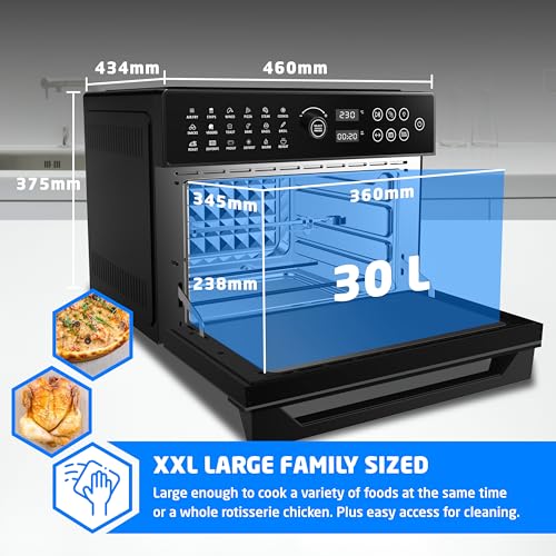 BridgePro 30L Digital Air Fryer Oven - XXL Size