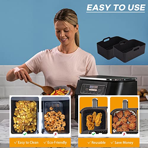 Reusable Silicone Liners for Ninja Dual Air Fryer