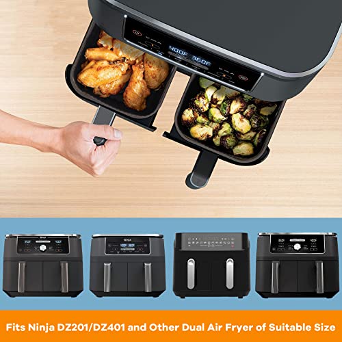 Reusable Silicone Liners for Ninja Dual Air Fryer