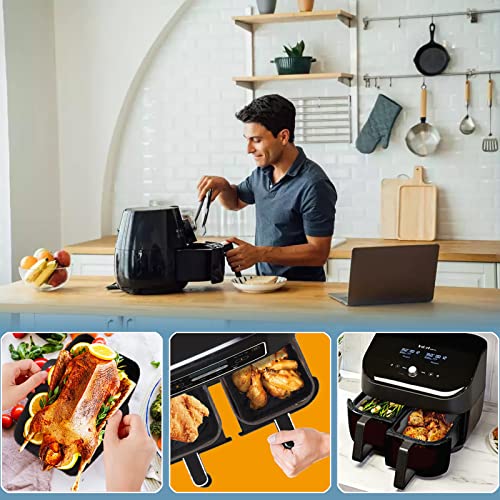 Reusable Silicone Liners for Ninja Dual Air Fryer