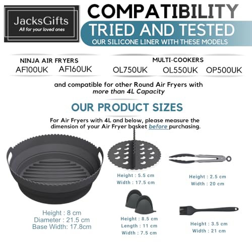 Silicone Air Fryer Accessories Set for Ninja Air Fryer