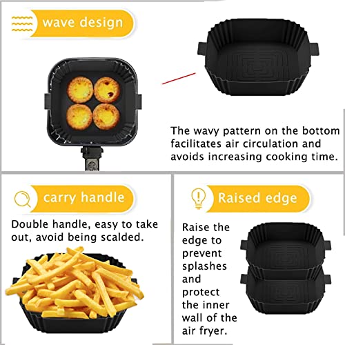 Square Silicone Liners for Air Fryers
