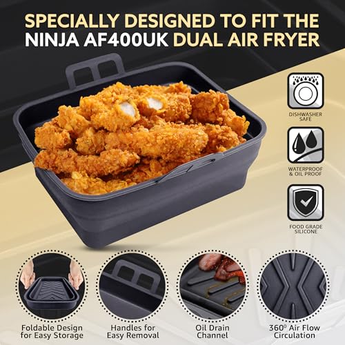 Silicone Air Fryer Liners for Ninja AF400UK & Tower T17088