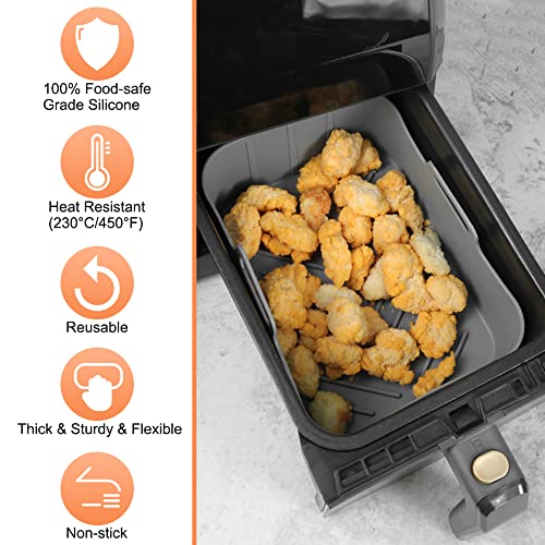 Silicone Air Fryer Liners for Ninja Flex Drawer - 2PCS Large Liners