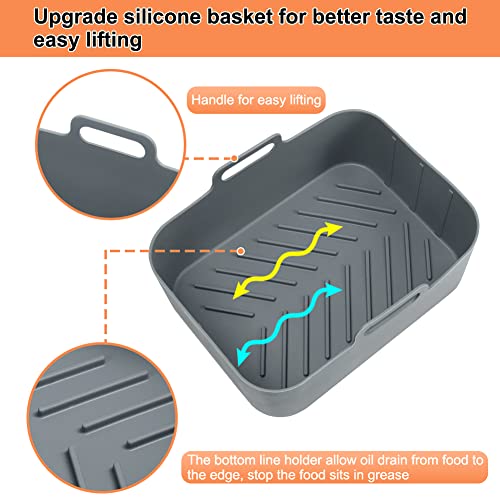 Silicone Air Fryer Liners for Ninja Flex Drawer - 2PCS Large Liners