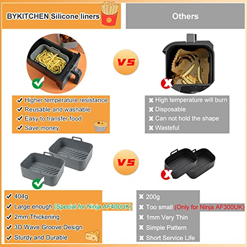 Silicone Air Fryer Liners for Ninja Flex Drawer - 2PCS Large Liners