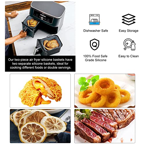 Silicone Air Fryer Liner Set for Ninja Dual