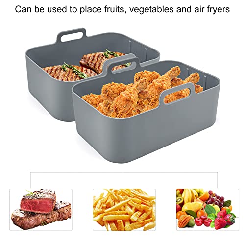 Silicone Air Fryer Liner Set for Ninja Dual