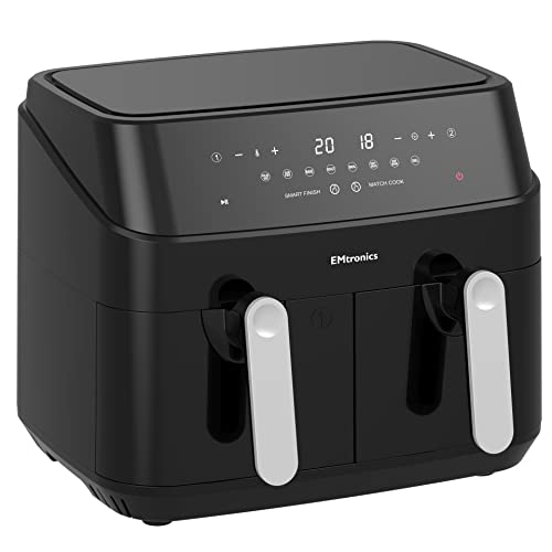 EMtronics EMAFDD9L Dual Air Fryer - Extra Large 9L