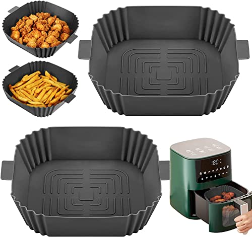 7.9Inch Silicone Air Fryer Pot Square Liners