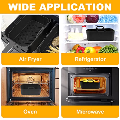 Silicone Pot + Liners for Dual Air Fryer