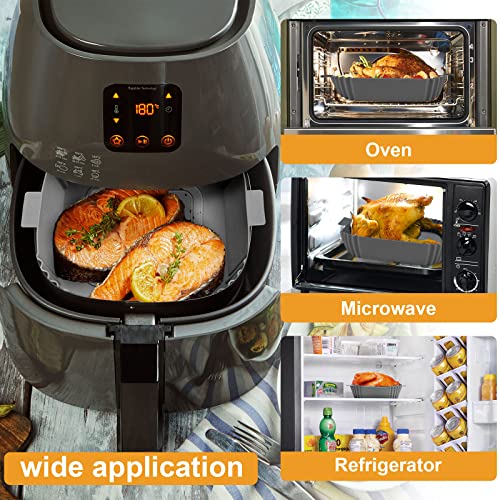 7.9Inch Silicone Air Fryer Pot Square Liners