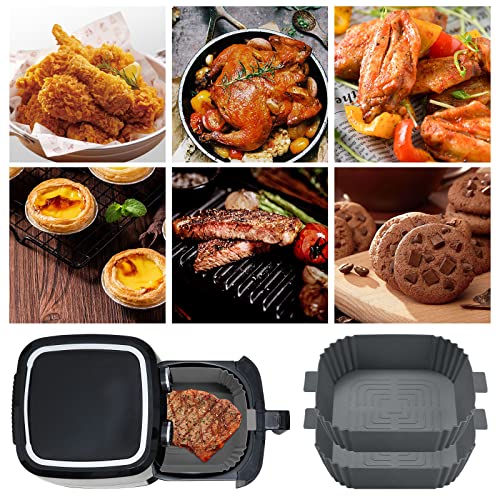 7.9Inch Silicone Air Fryer Pot Square Liners