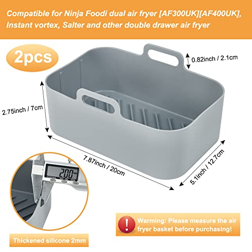 Silicone Air Fryer Liners, 2PCS - Ninja/Instant Vortex/Salter