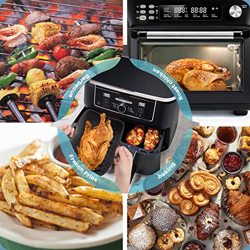 2 Pack Silicone Liners for Ninja Dual Air Fryer