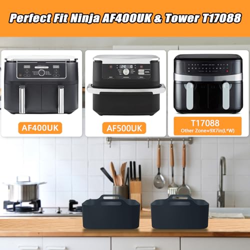 2PCS Silicone Liners for Ninja Dual Air Fryer