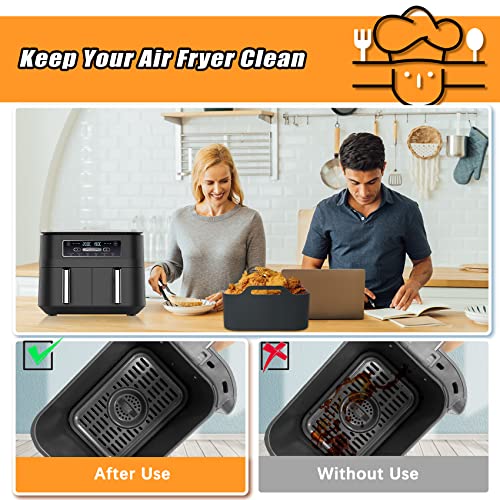 2PCS Silicone Liners for Ninja Dual Air Fryer
