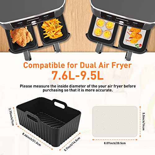 Dual Air Fryer Accessories, 8-Piece Set for Ninja