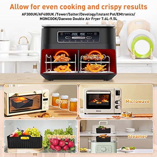 Dual Air Fryer Accessories, 8-Piece Set for Ninja
