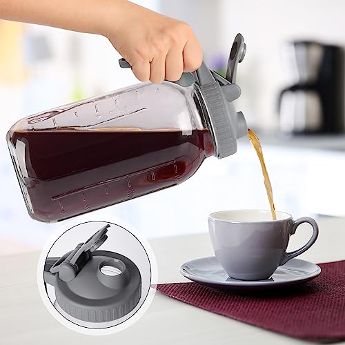 Durable Cold Brew Mason Jar with Steel Filter