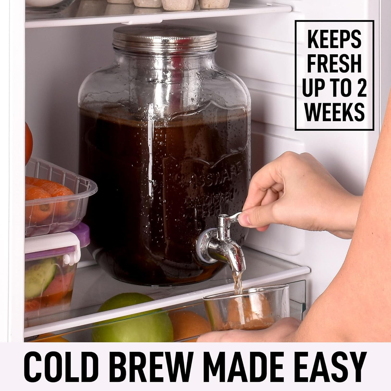 1 Gallon Iced Tea & Cold Brew Glass Pitcher