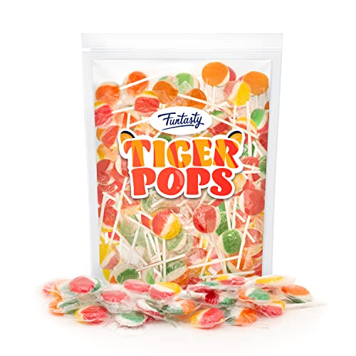 Funtasty Tiger Pops Fruit Flavor Lollipops Bulk Pack
