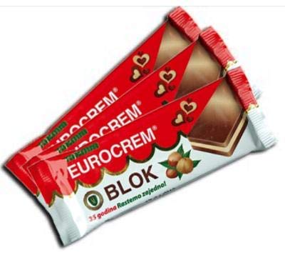 Eurocrem Block Chocolate 6 Pack - 100g Each