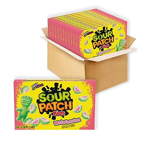 SOUR PATCH KIDS Watermelon Chewy Candy, 12 Boxes