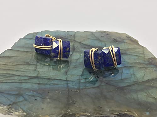 Lapis Lazuli Gold Filled Stud Earrings