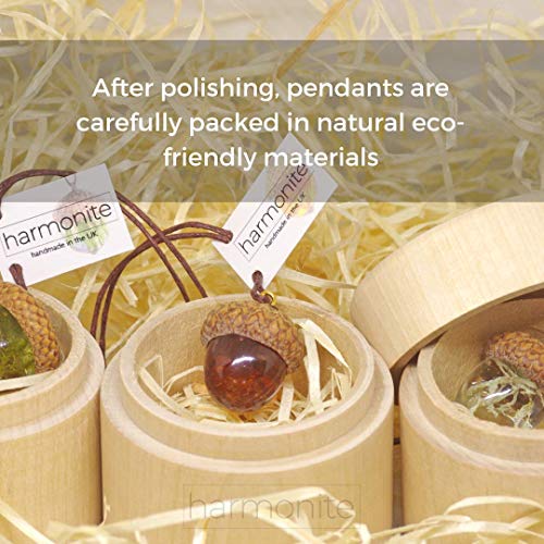 Handmade Baltic Amber Acorn Pendant Necklace