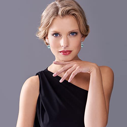 Hypoallergenic Silver Aquamarine Dangle Earrings