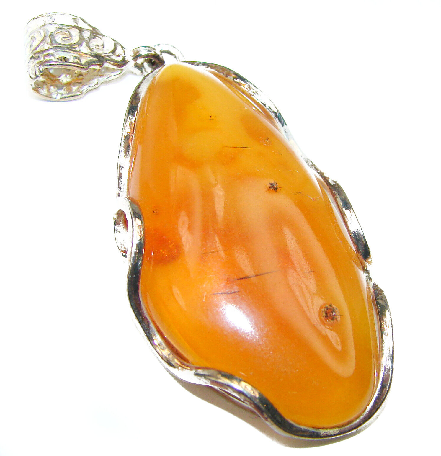 Baltic Amber .925 Sterling Silver Pendant