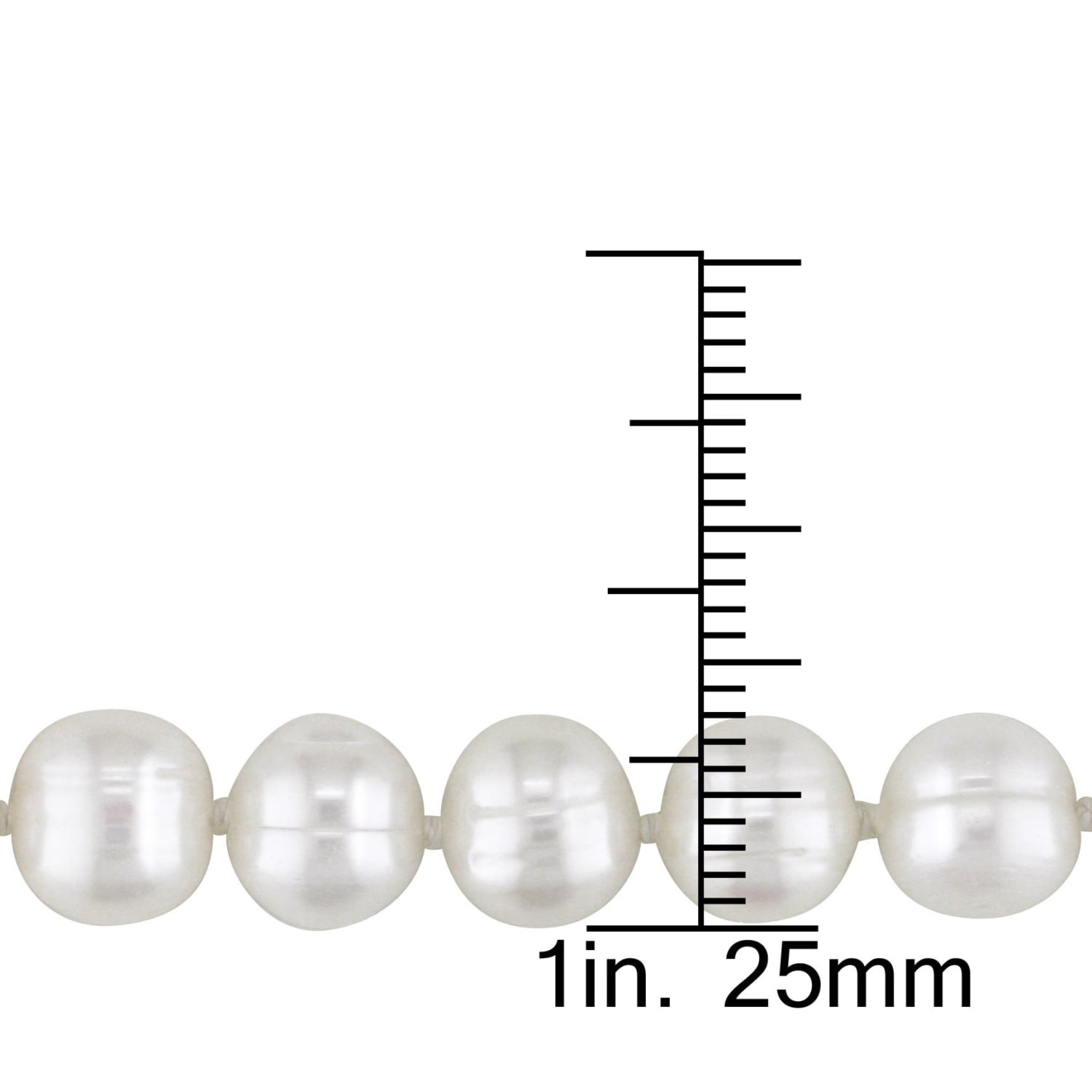 White Freshwater Pearl Bracelet with Sterling Silver