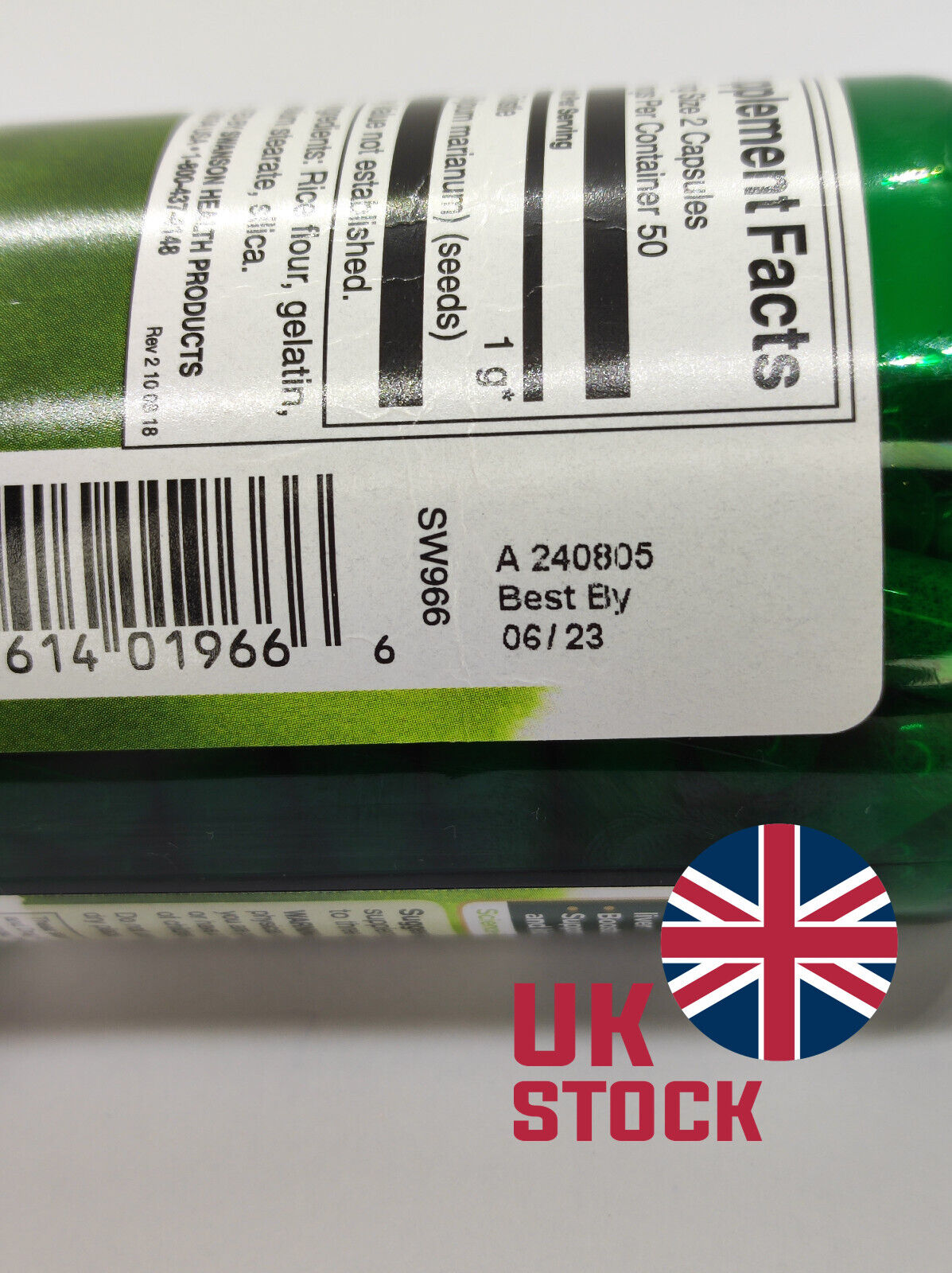 Milk Thistle Capsules 500mg for Liver Support