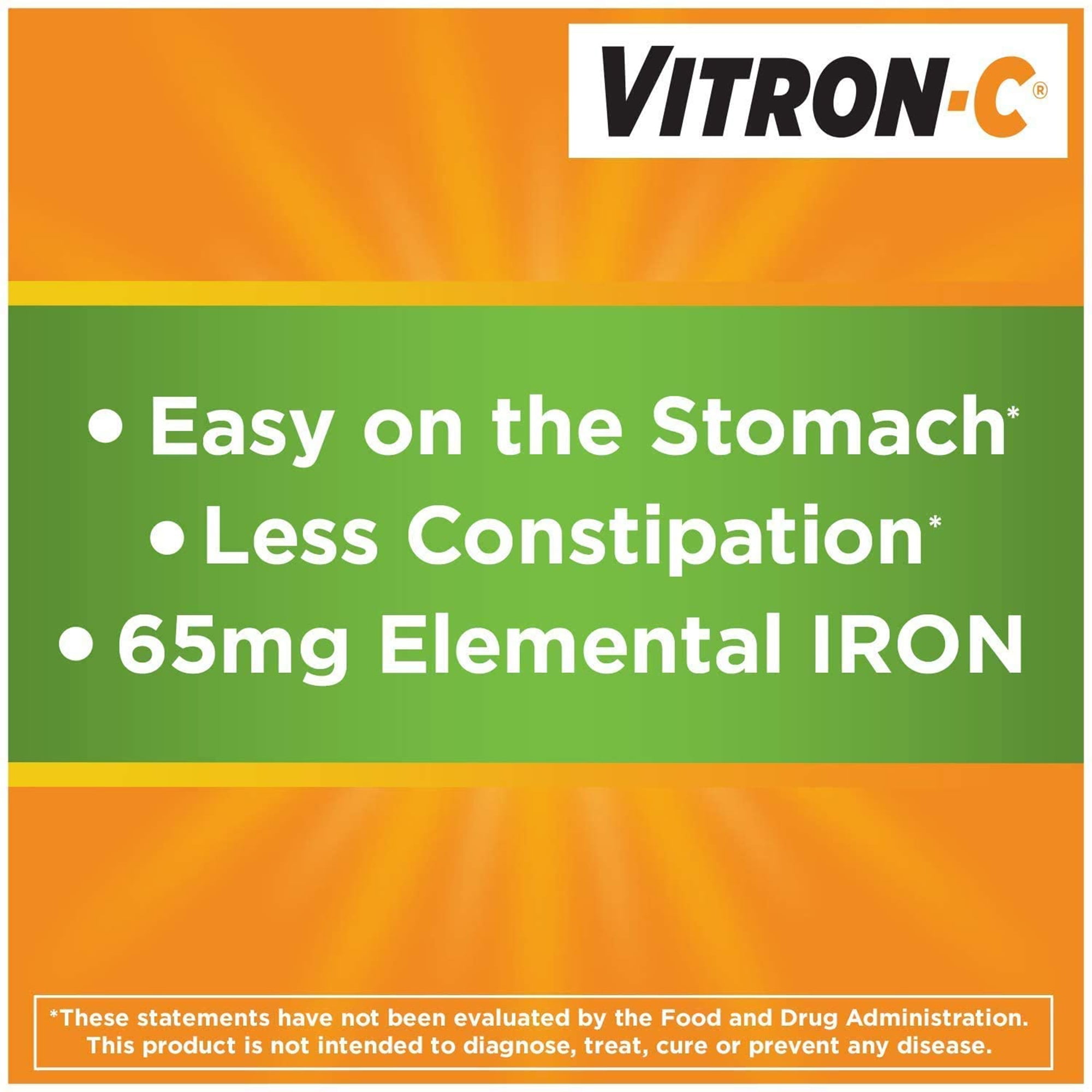 High Potency Iron + Vitamin C Tabs, 60 Count