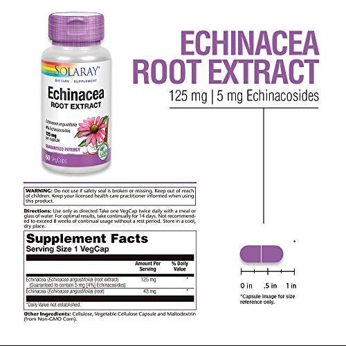 Solaray Echinacea Root Extract 125 mg - 60 VegCaps