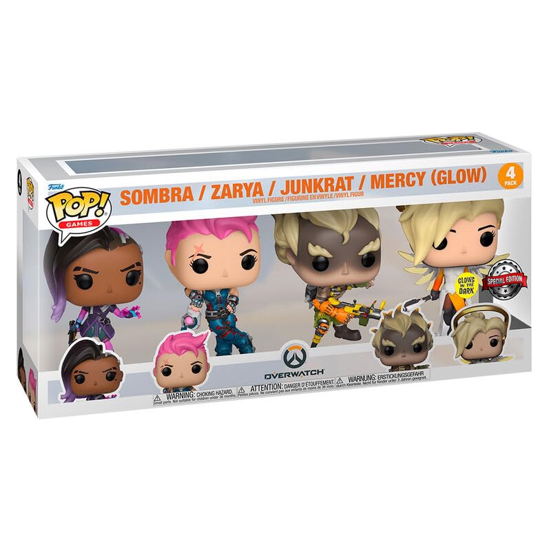 Overwatch 4-Pack Vinyl Figures: Sombra, Zarya, Junkrat, Mercy