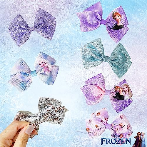 Frozen 2 Girls 7-Piece Hair Bow Set