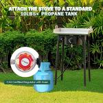 Single Burner Propane Camp Stove with Regulator