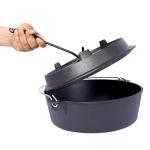 Pre-Seasoned Cast Iron Dutch Oven for Campfire Cooking