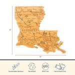 Louisiana Shaped Cutting Board for Po' Boys
