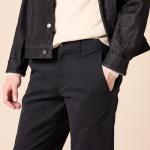 Men's Black Stretch Chino Pants, Casual Fit