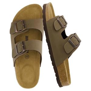CUSHIONAIRE Women's Brown Cork Comfort Sandals
