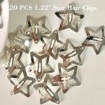 20 Pack Star Hair Clips - Non-Slip Barrettes