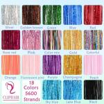 18 Color Hair Tinsel Kit for Sparkly Styles