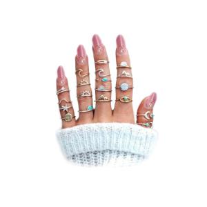 Boho Retro Stackable Rings Set for All